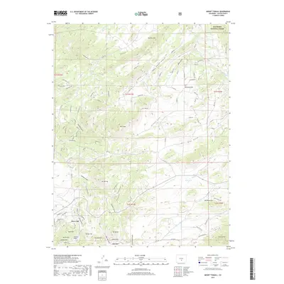 2019 Map of Mount Tyndall, 2019 Print