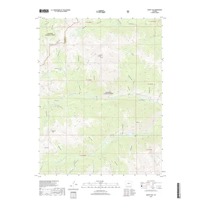 2019 Map of Mount Yale, 2019 Print