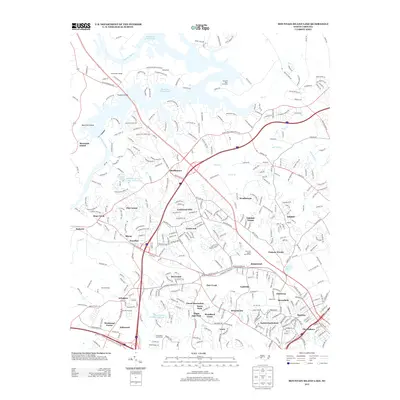 2013 Map of Mountain Island Lake, 2013 Print