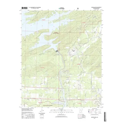 2017 Map of Mountain Pine, 2017 Print