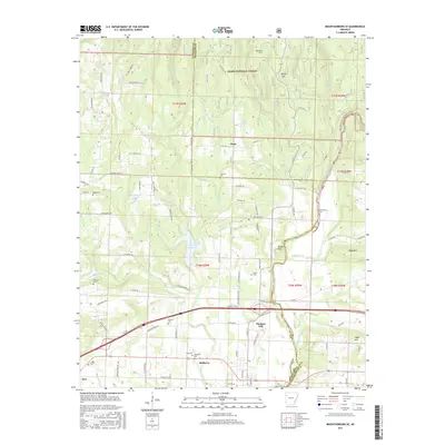 2017 Map of Mountainburg SE, 2017 Print