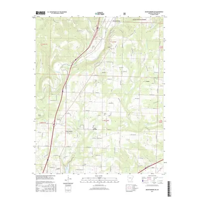 2017 Map of Mountainburg SW, 2017 Print