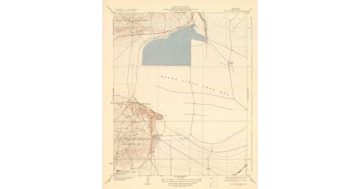1932 Map of Mouth of Kern, Kern County, CA — High-Res | Pastmaps