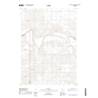 2017 Map of Mouth of Little Dog Creek, 2017 Print