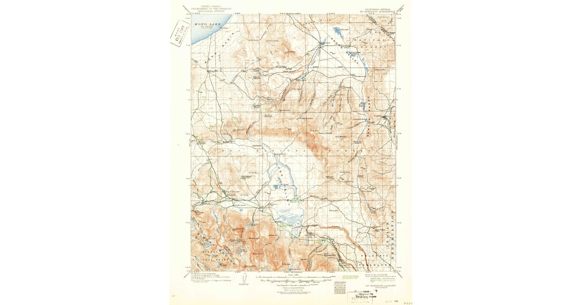Old Maps of Crowley Lake CA for - Mt Morrison Mono County Ca Usgs Topo 1914 Og 1200x630 