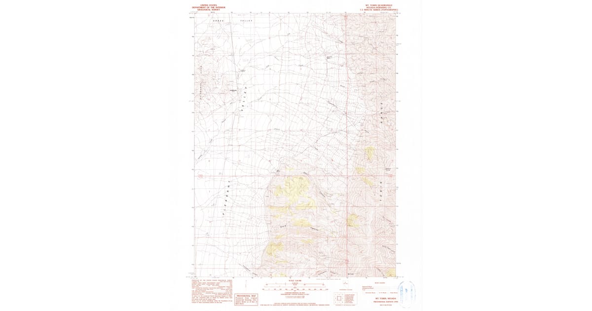 Tobin Maps 1990 Map of Mt. Tobin, Pershing County, NV — High-Res | Pastmaps