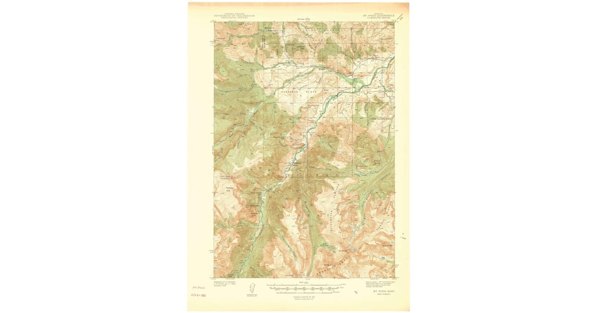 1940s Maps of Nye, MT | Pastmaps