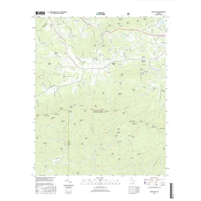 2017 Map of Mulky Gap, 2017 Print