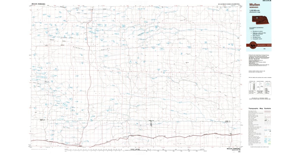 1980s Maps of Hire, NE | Pastmaps