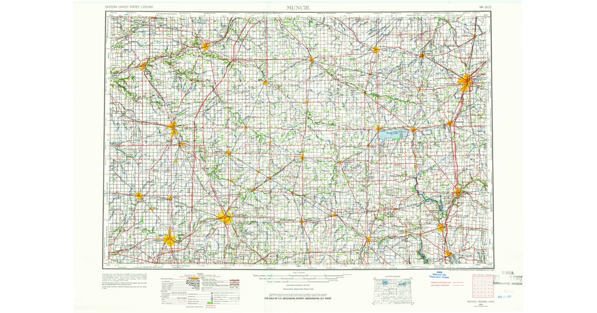 Old Maps of Monroe IN for Genealogy - Muncie Delaware County In Usgs Topo 1953 P1966 Og 1200x630 