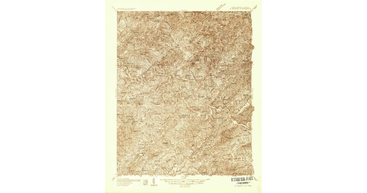 1934 Map of Murphy, NC — High-Res | Pastmaps