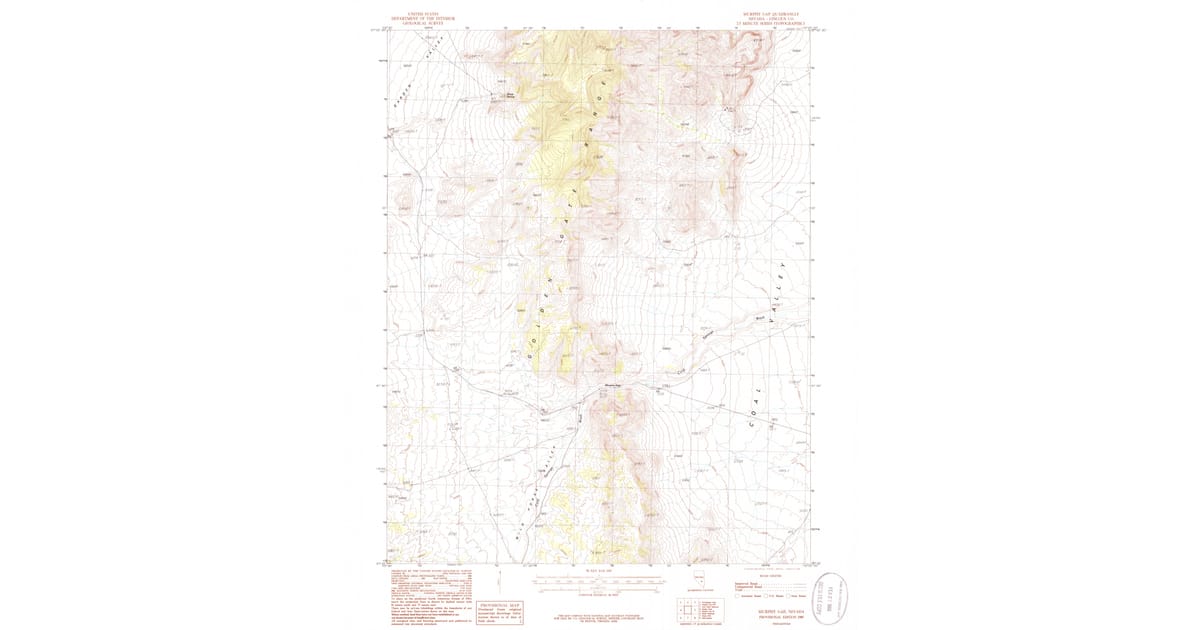 1985 Map of Murphy Gap, Lincoln County, NV — High-Res | Pastmaps