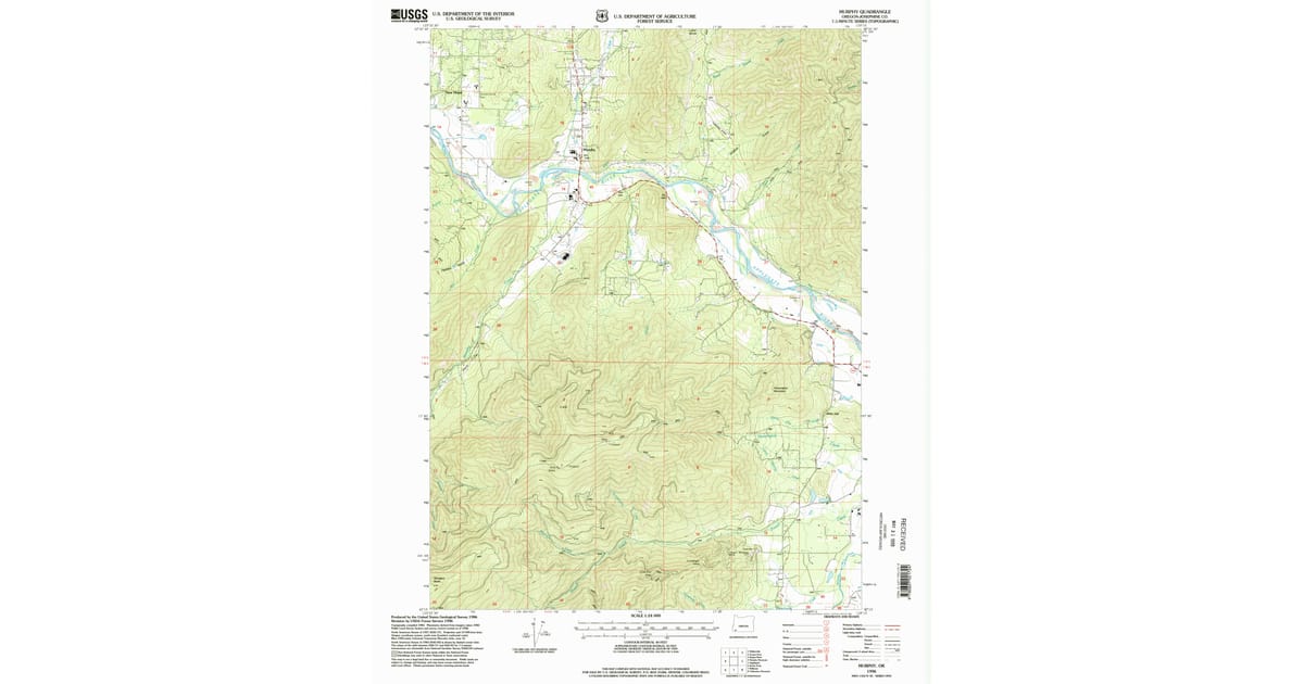 1996 Map of Murphy, Josephine County, OR — High-Res | Pastmaps