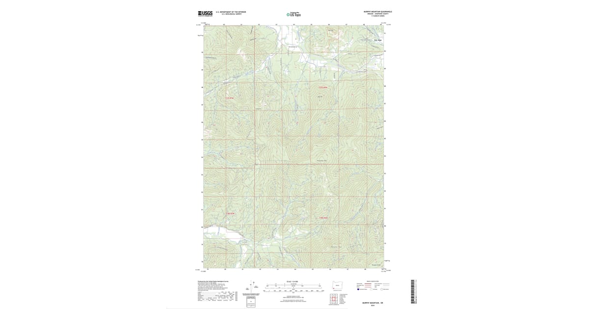 2024 Map of Murphy Mountain, Josephine County, OR — High-Res | Pastmaps