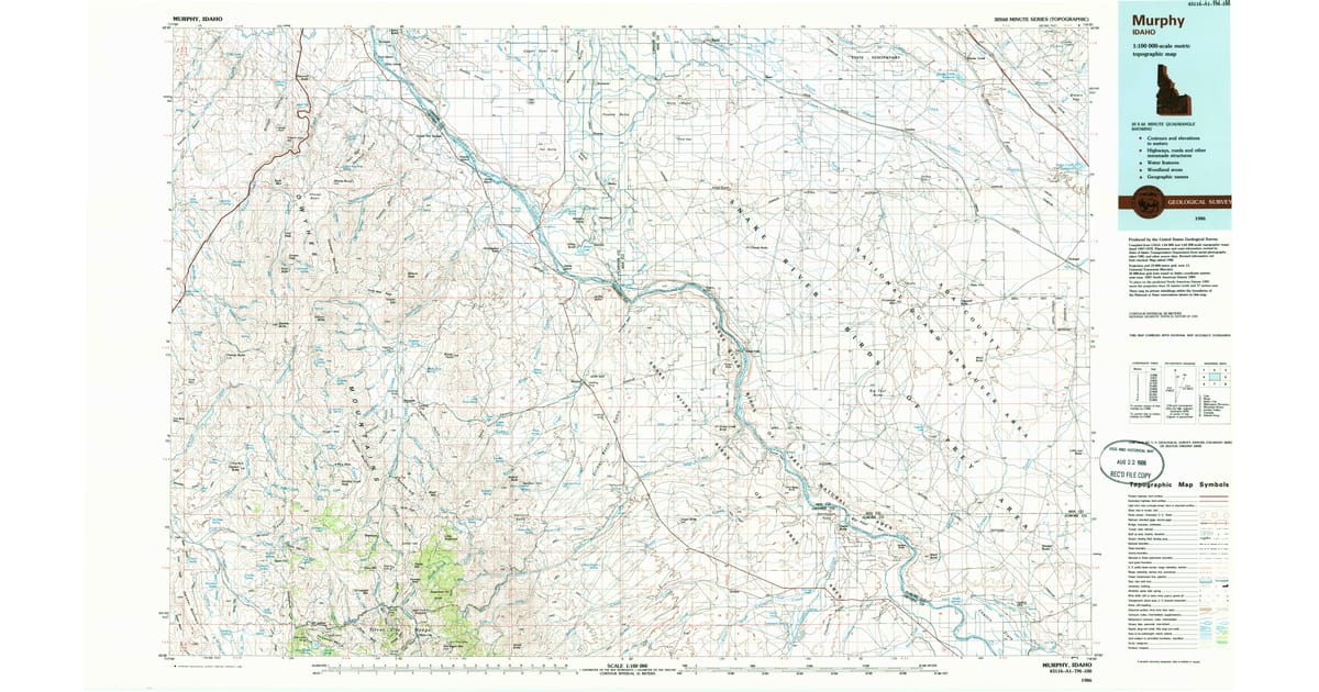 1986 Map of Murphy, Kuna, ID — High-Res | Pastmaps