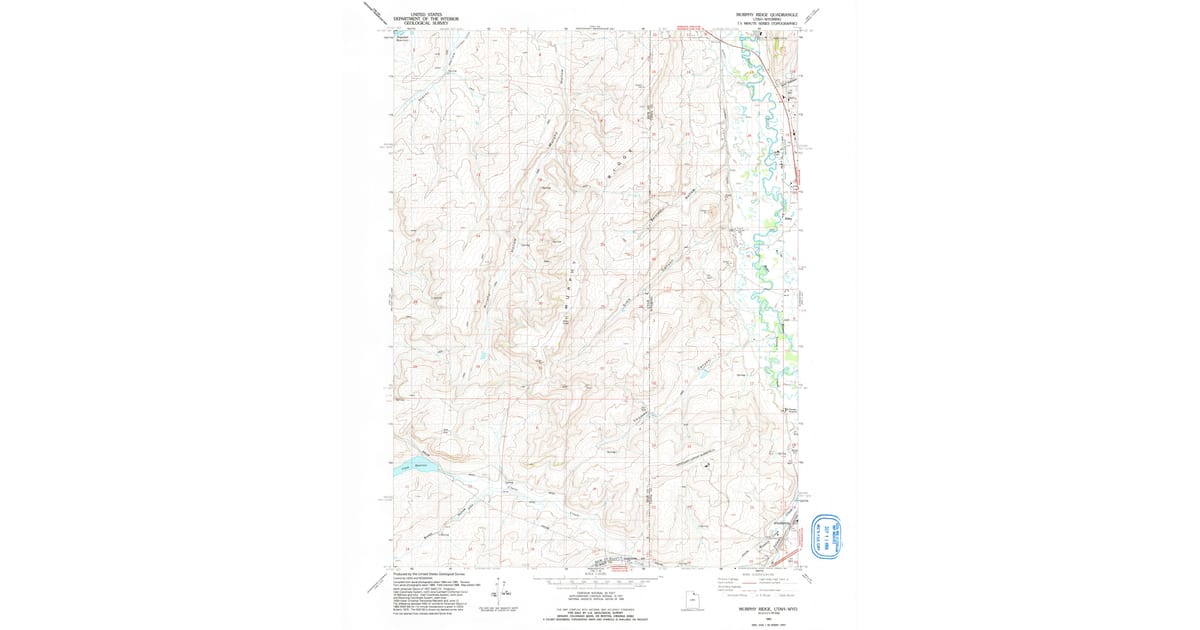 Sam R. Murphy Map 1991 Map of Murphy Ridge, Rich County, UT — High-Res | Pastmaps