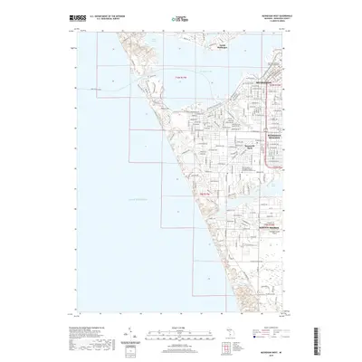 2019 Map of Muskegon West, 2019 Print