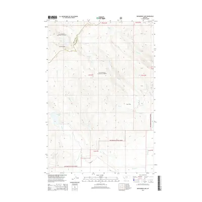 2014 Map of Mussigbrod Lake, 2014 Print