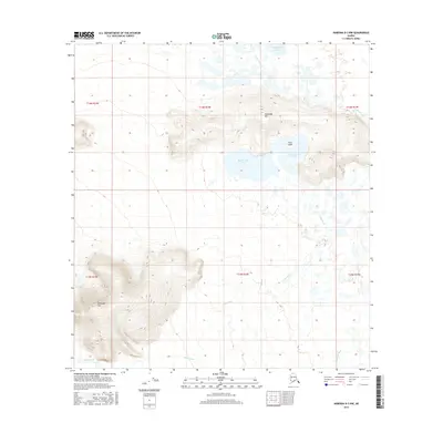 2016 Map of Nabesna D-3 NW, 2016 Print