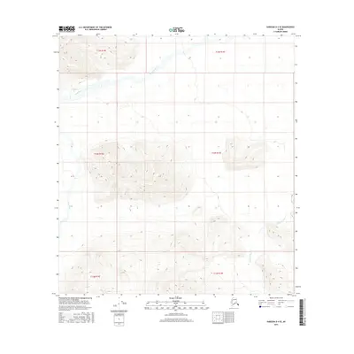 2016 Map of Nabesna D-4 SE, 2016 Print