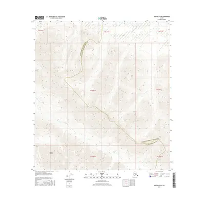2016 Map of Nabesna D-5 SE, 2016 Print