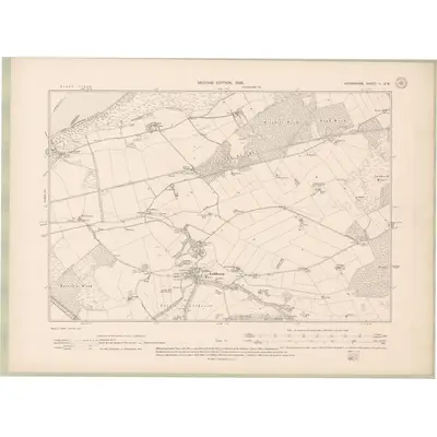 1904 Map of Nairnshire Sheet II.SW, 1906 Print