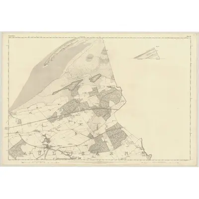 1869 Map of Nairnshire, Sheet II (with inset IIA), 1871 Print