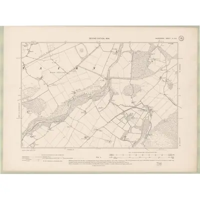 1904 Map of Nairnshire Sheet IV.NE, 1906 Print