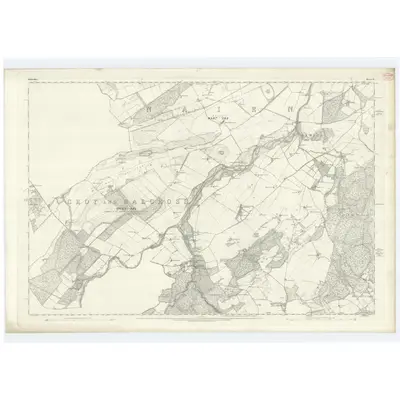 1869 Map of Nairnshire, Sheet IV, 1871 Print