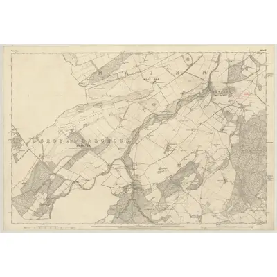 1869 Map of Nairnshire, Sheet IV, 1871 Print