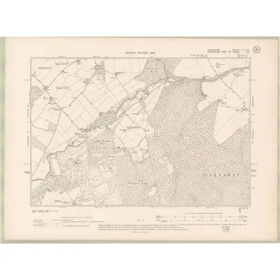 1904 Map of Nairnshire Sheet V.NE, 1906 Print