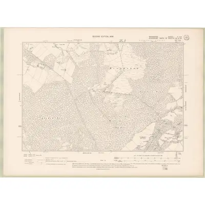 1904 Map of Nairnshire Sheet V.SE, 1906 Print