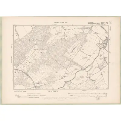 1903 Map of Nairnshire Sheet VI.NE, 1906 Print