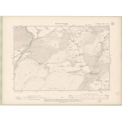 1904 Map of Nairnshire Sheet VII.NE, 1906 Print