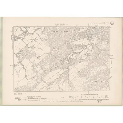 1904 Map of Nairnshire Sheet VII.NW, 1906 Print
