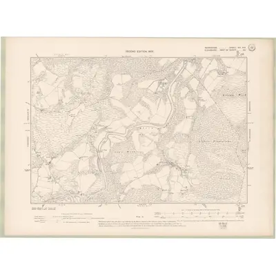 1904 Map of Nairnshire Sheet VIII.NE, 1906 Print