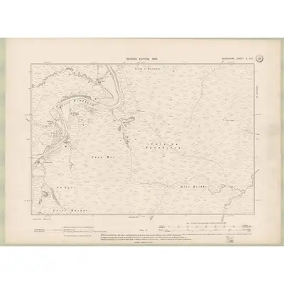1904 Map of Nairnshire Sheet X.SE, 1906 Print