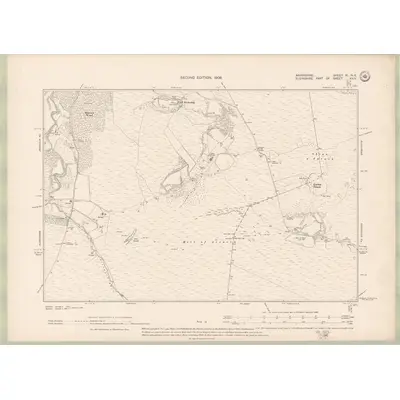1904 Map of Nairnshire Sheet XI.NE, 1906 Print