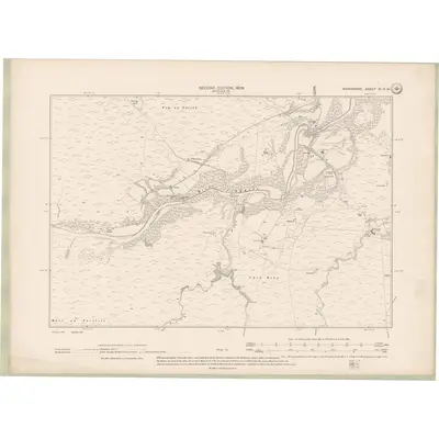 1904 Map of Nairnshire Sheet XI.NW, 1906 Print