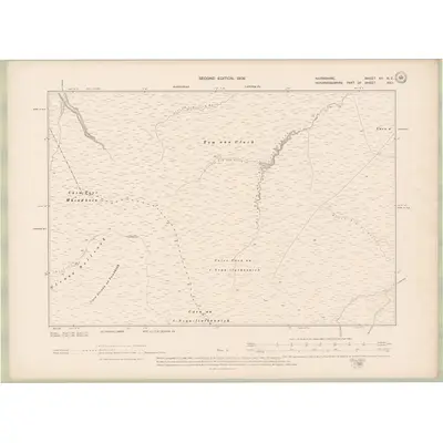 1904 Map of Nairnshire Sheet XII.NE, 1906 Print
