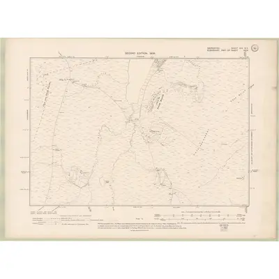 1904 Map of Nairnshire Sheet XIII.NE, 1906 Print