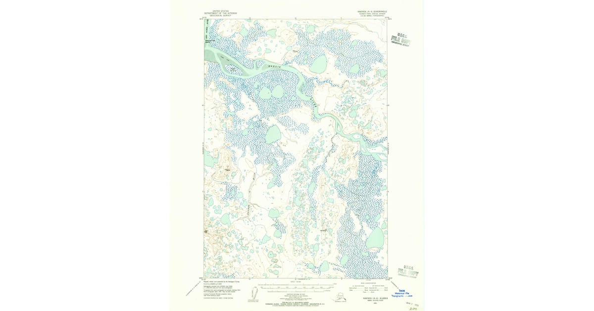 1951 Map of Naknek A-4, Lake and Peninsula Borough, AK — High-Res ...