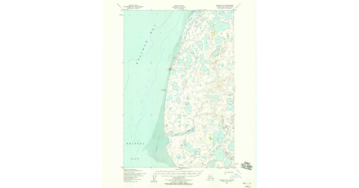1952 Map of Naknek B-5, Lake and Peninsula Borough, AK — High-Res ...