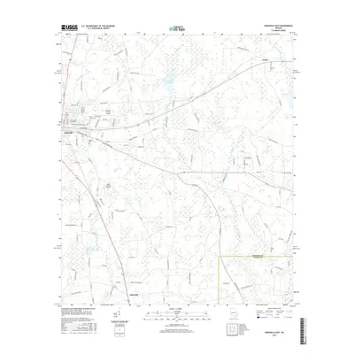 2017 Map of Nashville East, 2017 Print