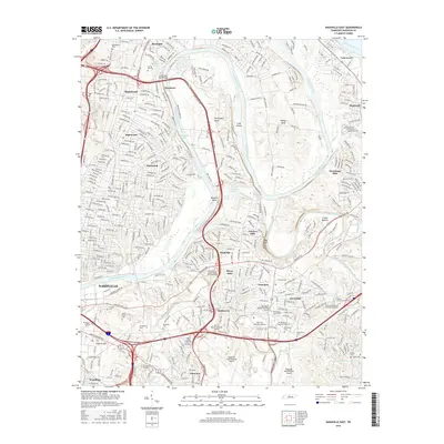 2016 Map of Nashville East, 2016 Print