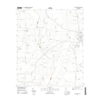 2014 Map of Nashville West, 2014 Print