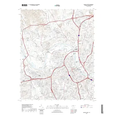 2019 Map of Nashville West, 2019 Print