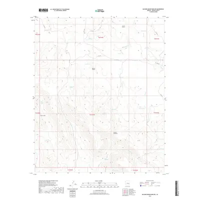 2018 Map of Natanes Mountains NW, 2018 Print