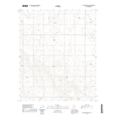 2021 Map of Natanes Mountains NW, 2021 Print