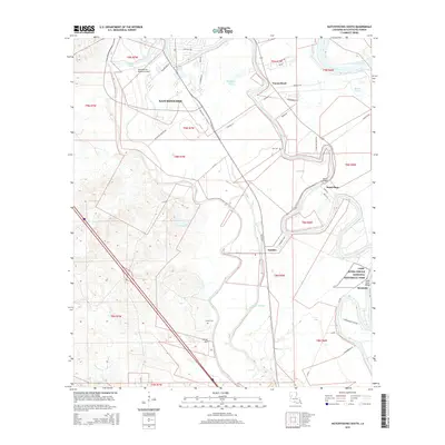 2015 Map of Natchitoches South, 2015 Print